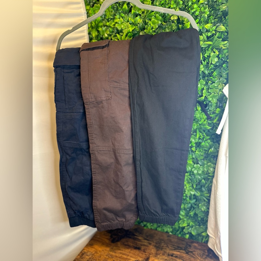 H&M Boys Joggers Size 14. Three pair, Black, Brown, Blue